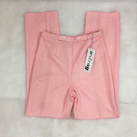 Vintage Pants - Vintage 60’s 70’s High Waisted Pink/Peach Pants